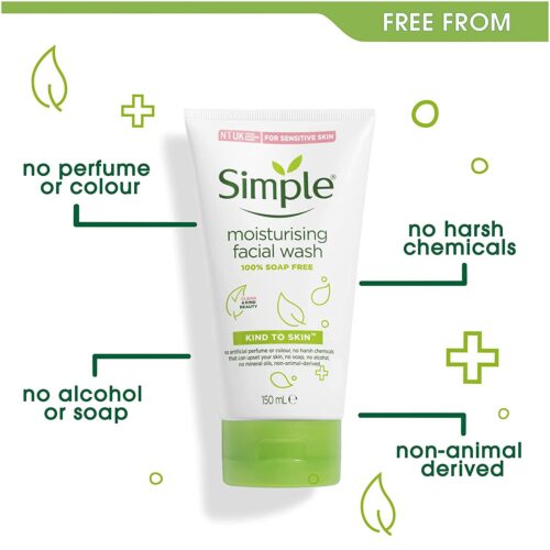 Simple Kind to Skin Moisturising Face Wash 150ML - Image 3