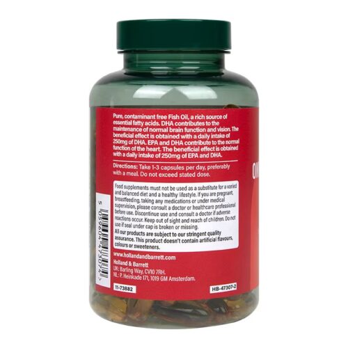 Holland & Barrett Omega 3 Fish Oil 1000mg 120 Capsules - Image 3