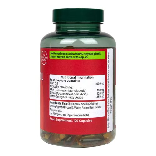 Holland & Barrett Omega 3 Fish Oil 1000mg 120 Capsules - Image 2