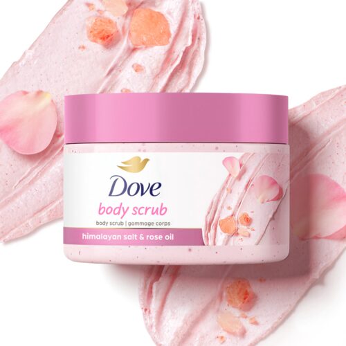 Dove Himalayan Salt & Rose Oil Body Scrub - Image 3